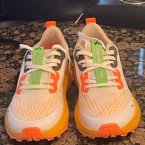 Zara Kids Ortholite Sneakers with Orange and Green Highlights.Worn once inside.